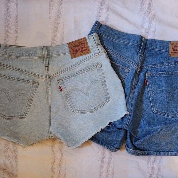 Levis 501 Lot of 2 Womens Jean Shorts 100% Cotton Size 27/28 - Picture 5 of 16